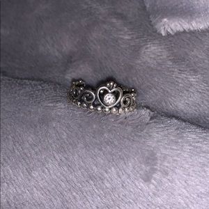 Pandora silver princess ring